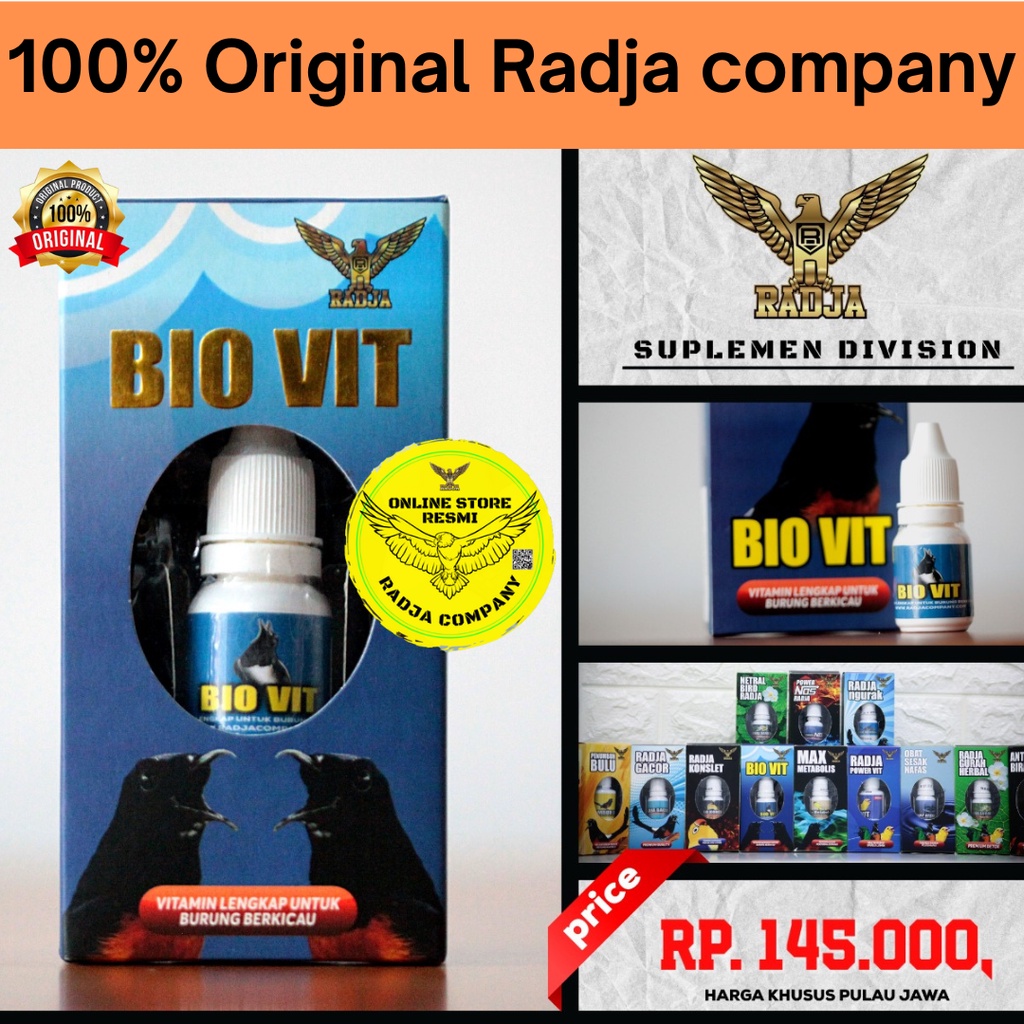 Bio vit radja vitamin burung produk radja-vitamin untuk semua jenis borong kicau murai batu kacer ke