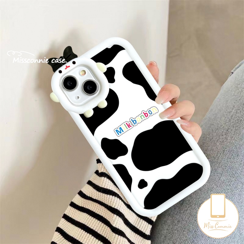 Soft Case Motif Print Sapi 3D Untuk iPhone 7 6 6s 8 Plus 11 12 14 13 Pro MAX 14 Plus XR X XS MAX SE 2020