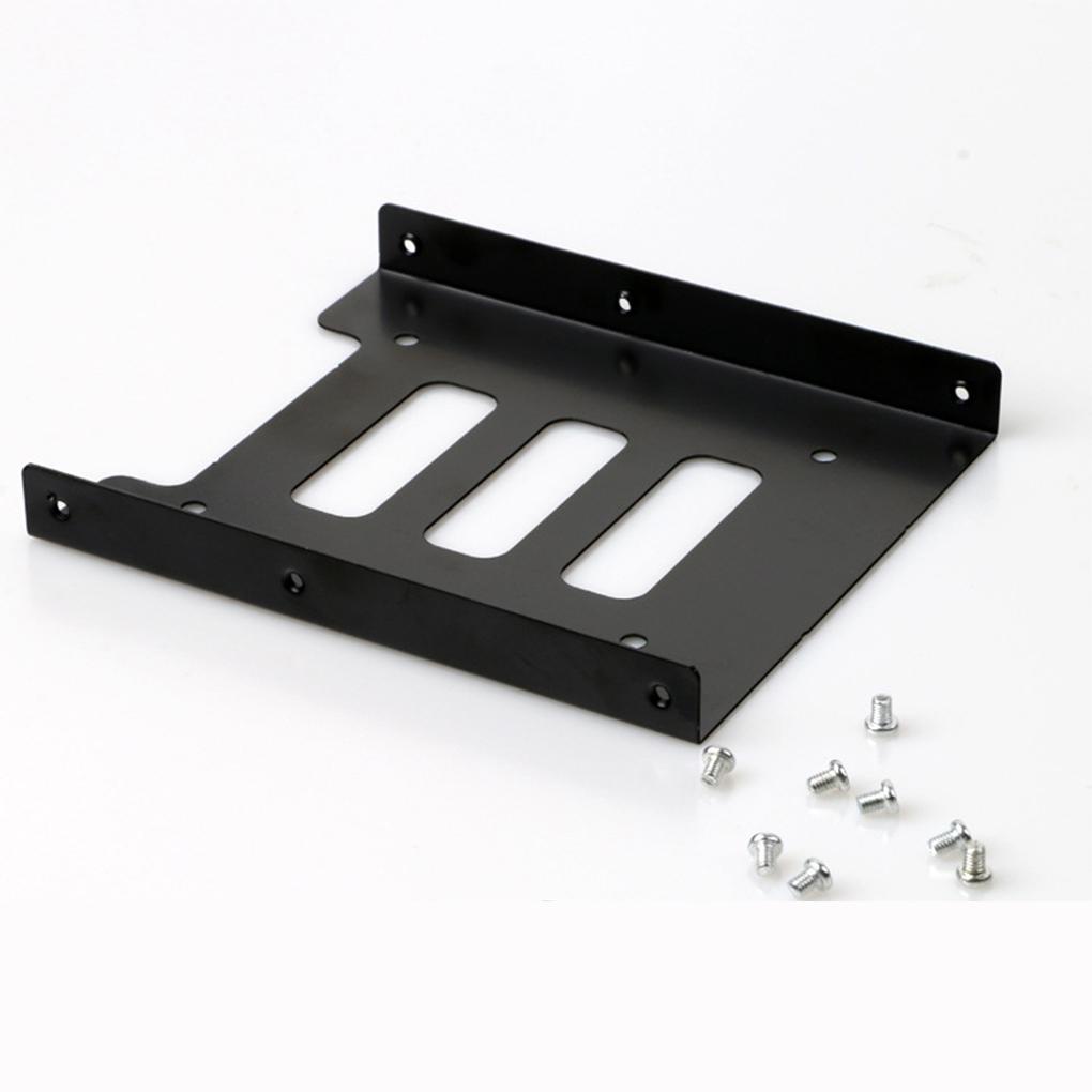 Komputer SSD HDD Case Metal Bracket Adapter 2konverter Rak Hardisk 5sampai3 5 Inch Dengan Sekrup Harddisk Desktop PC Aksesori