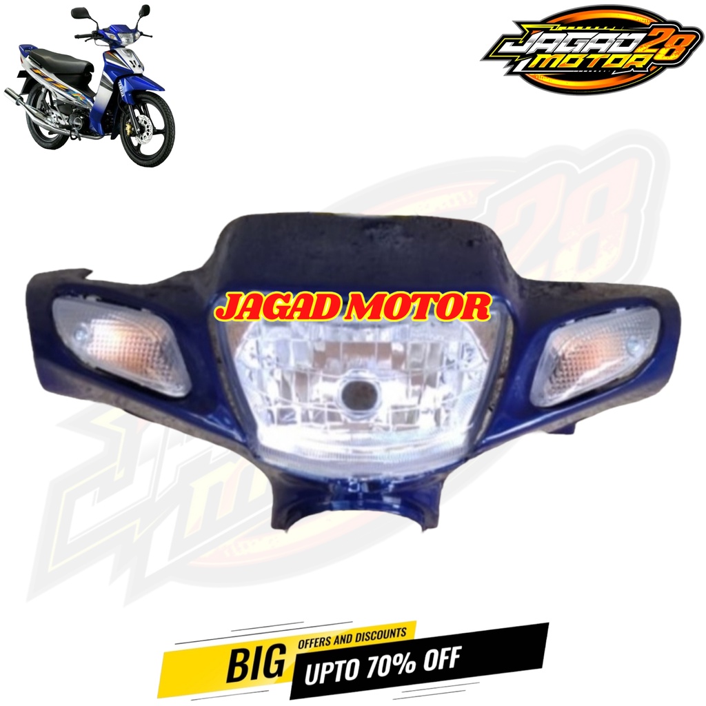 Batok Kepala Depan Set Lampu Depan Dan Sen Yamaha Fizr Fiz R Biru / Batok Kepala Depan Yamaha Fizr Fiz R Biru Plus Lampu Depan Dan Sen / Batok Kepala Depan Yamaha Fizr Fiz R Biru Set Lampu depan dan Sen Depan