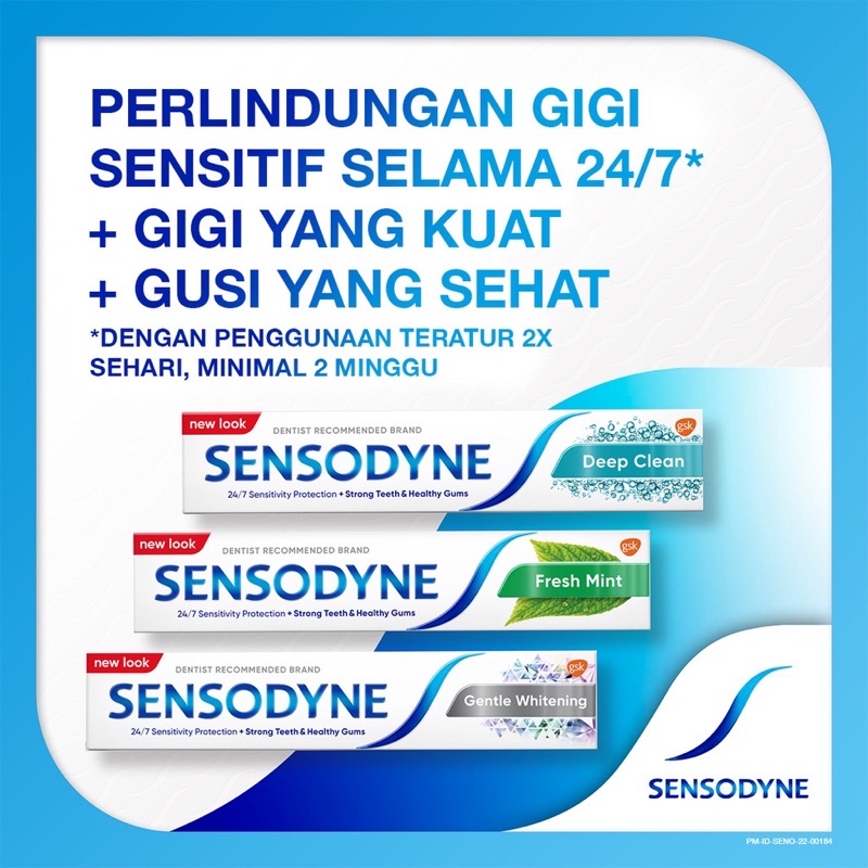 sensodyne pasta gigi sensitif essensial care fresh mint 40gr