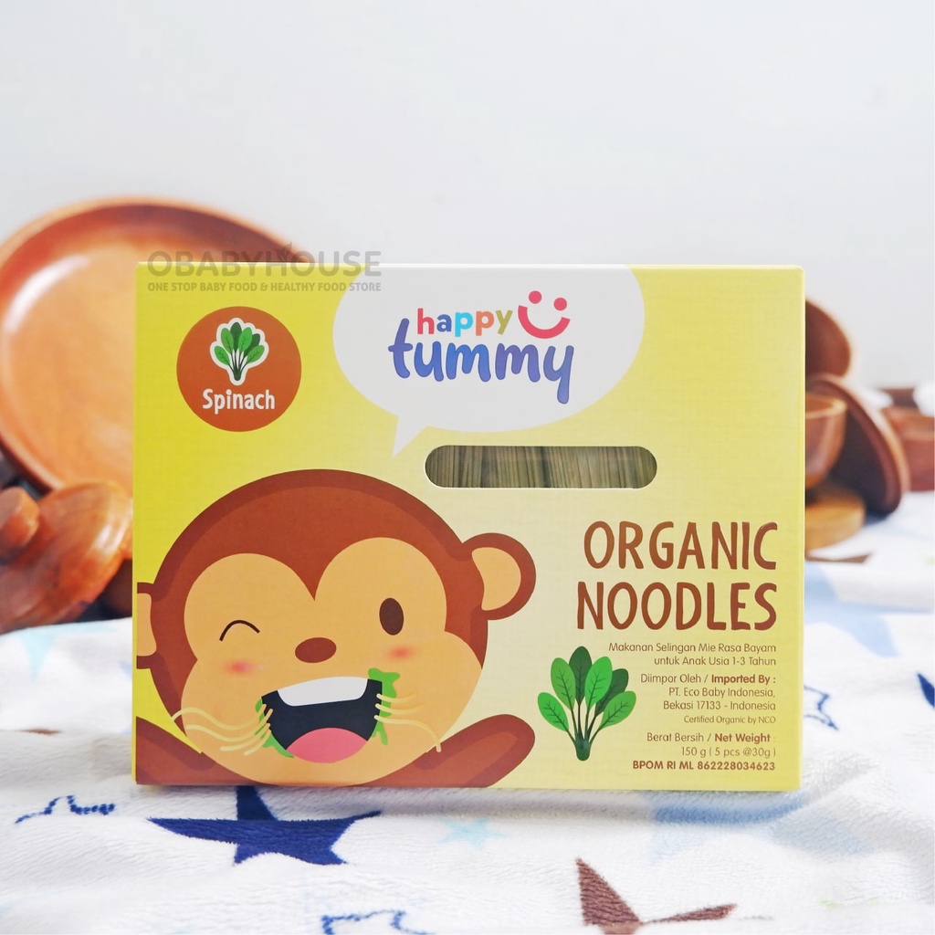 Happy Tummy Organic Noodle Spinach 150 gr
