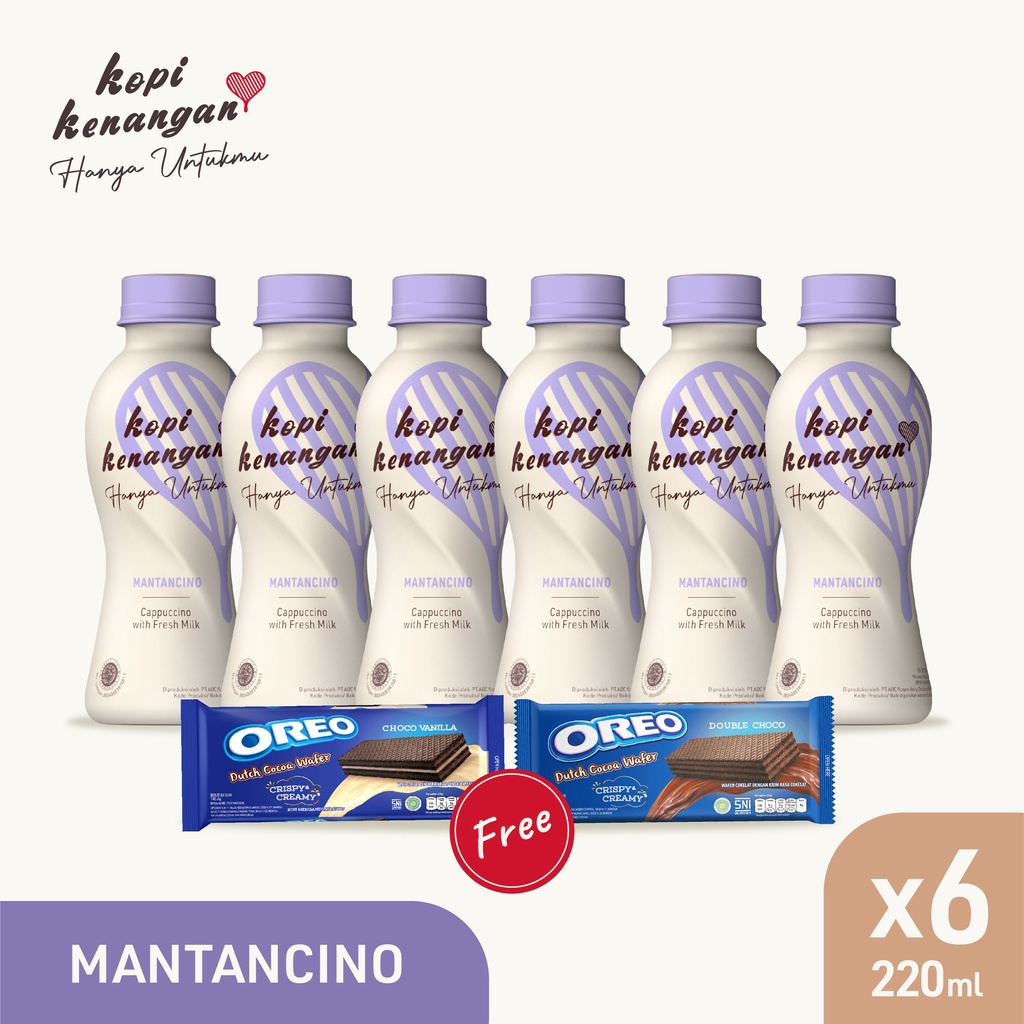 Jual Paket Kenalan sama Bestie Mantancino 220ml + Oreo Wafer 140.4g