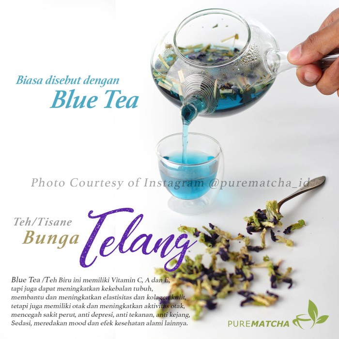 

TERLARIS Bunga Telang Teh Clitoria Ternatea Butterfly Pea Blue Tea Teh Biru 25g /KOPI RUBE/KOPI