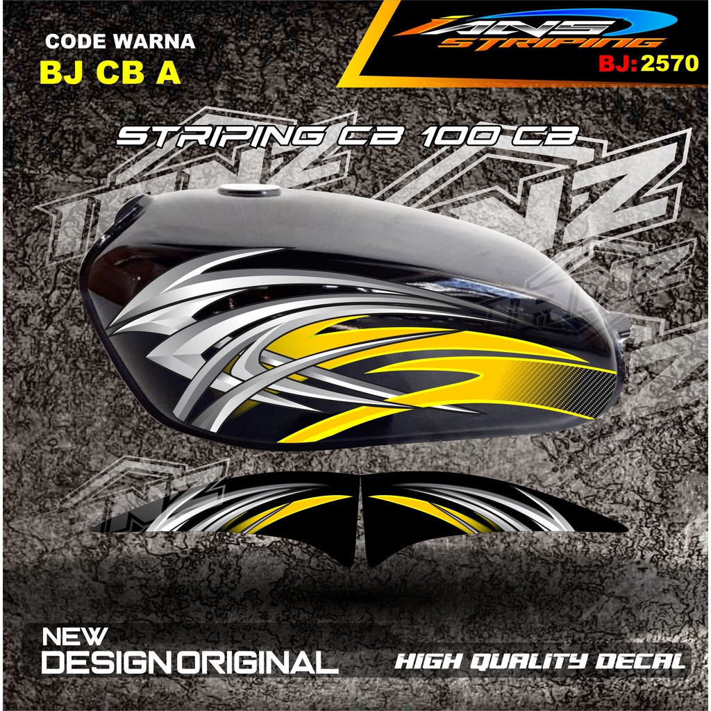 STRIPING STICKER BODY MOTOR CB BATIK  / STRIPING CUSTOM CB 125 TERMURAH / STIKER MOTOR