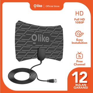 OLIKE Home Antena TV Digital Indoor 4K High Gain 20dBi Receiver Kabel 3m - Garansi Resmi 6 Bulan