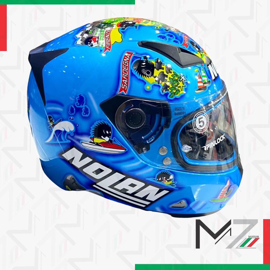 Helm/Helmet NOLAN N60.5 N605 Tipe Melandri Italy Blue Original Nolan SNI - MZmotor