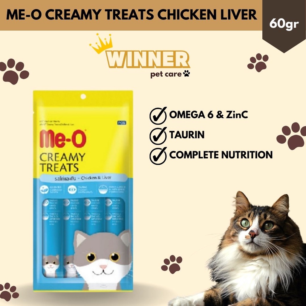 Meo Creamy Treats Cat Snack Chicken Liver 60gr