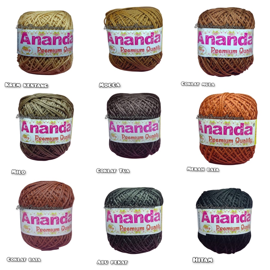 Part - 5 / benang rajut nilon PP ( polypropylene ) / Prolene /@100 Gr / Variasi Warna Coklat dan Abu