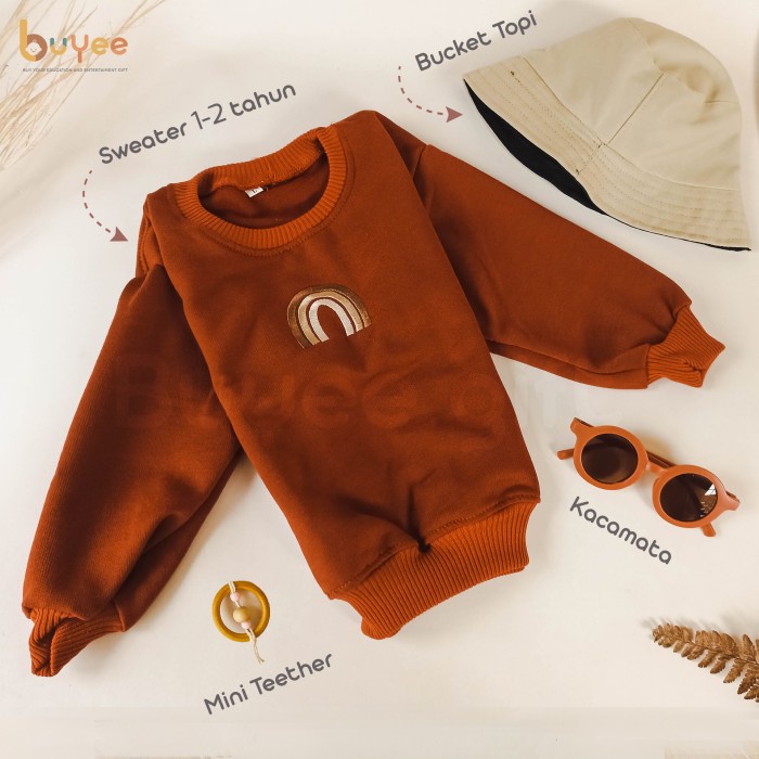 

(COD) Hampers Balita | Sweater Hampers 1-2 tahun | Kado Ultah Anak dan Balit - Terracota