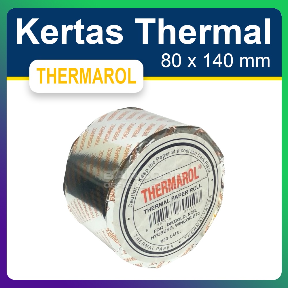 

KERTAS ROLL THERMAL 80 X 140 -TERMAL 80X140 MM - THERMAROL 80X140mm - MESIN ANTRIAN TIKET PARKIR