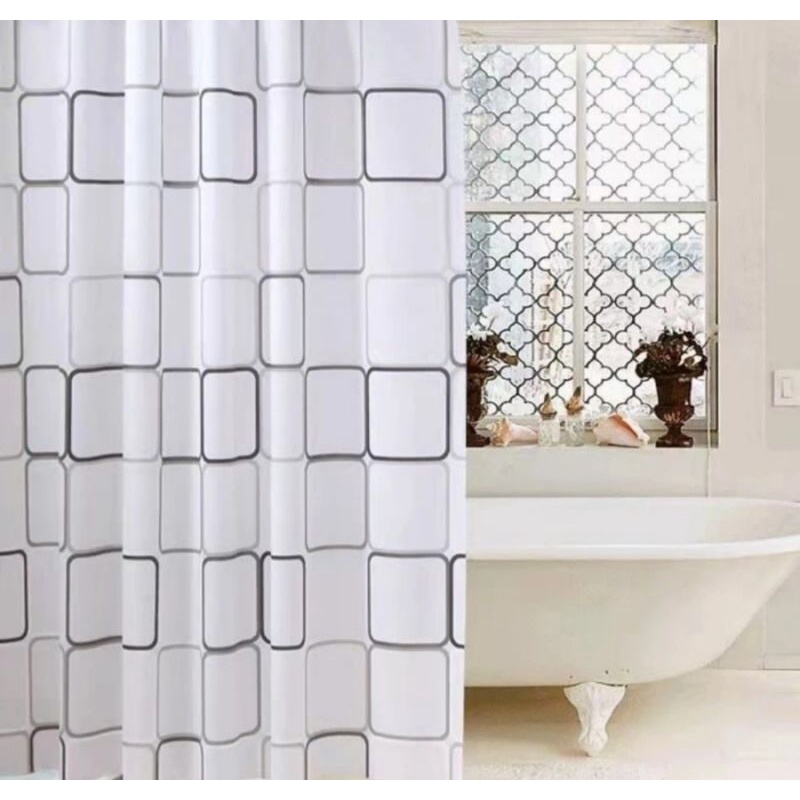 Tirai Kamar Mandi/Tirai/Tirai Anti Air/Gorden Kamar Mandi/Gordeng/Penutup Kamar Mandi/Curtain