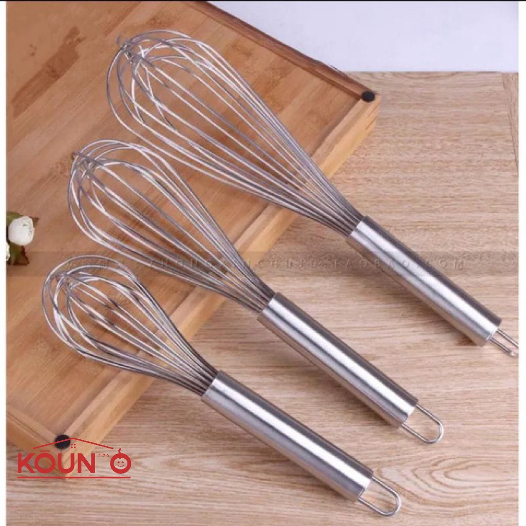 Alat Pengocok Telur Spiral Kawat Stainless Kocokan Telor Pengaduk Adonan Kue Susu Cream Kopi Whisker Mixer Manual Multifungsi Better Beater