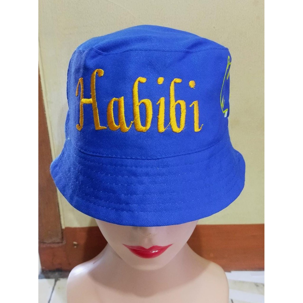 Topi Buket Dino Anak Bordir Nama Request Nama Custom Nama Bebas Suka Suka