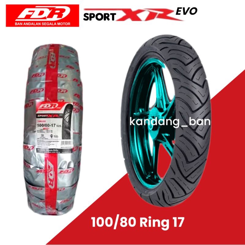 BAN TUBLES FDR SPORT XR EVO 100/80 RING 17 BAN BARU 100% ORIGINAL FREE PENTIL