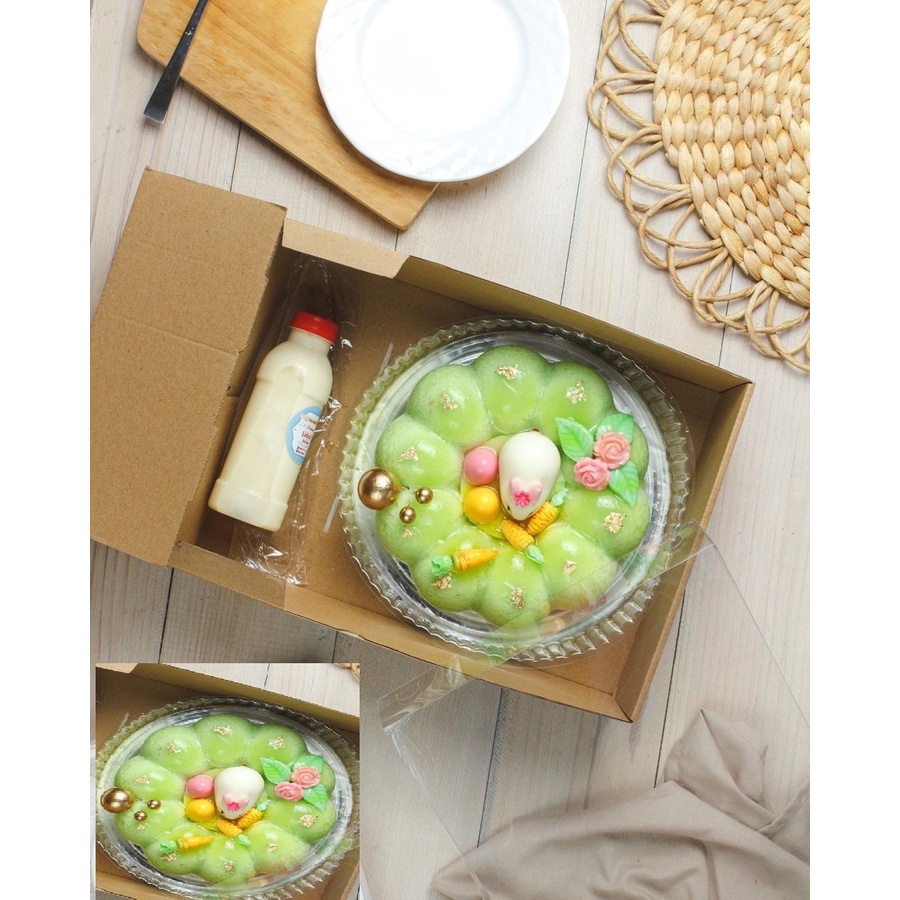 Dus Box Pudding Packaging Kotak kue Puding Sekat Window mika UK 22