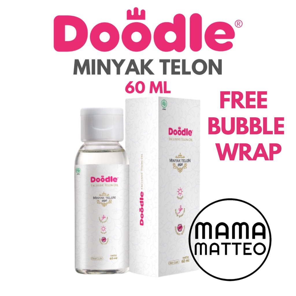 MINYAK TELON DOODLE GREEN TEA untuk bayi anak Travel Size 60mL (GRATIS BUBBLE) doodle travel wangi greentea / BANDUNG