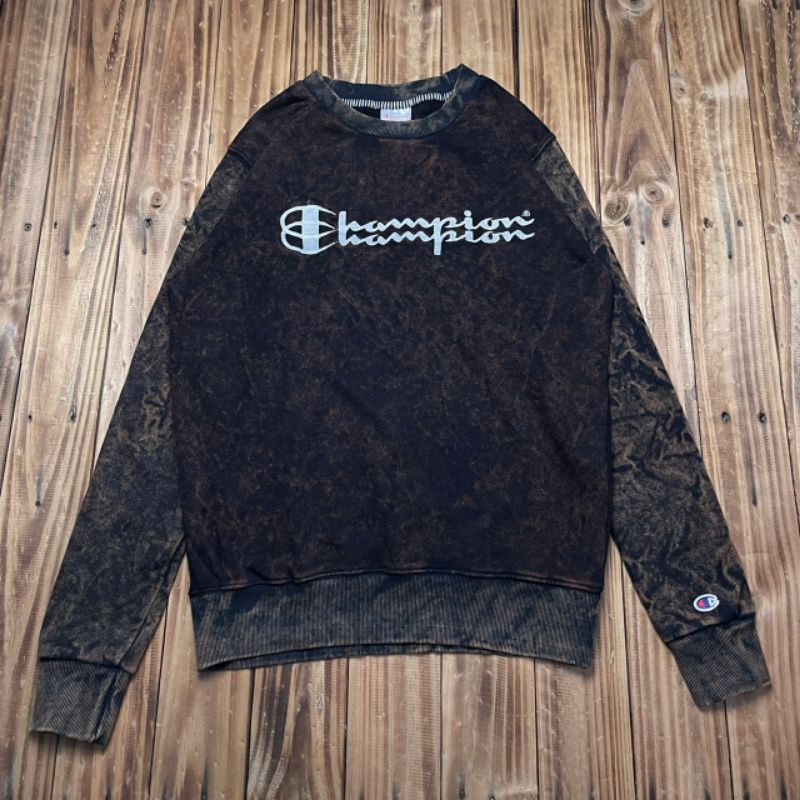 Sweater Crewneck Champion Script Japan Market Original Fulltag&amp;Lebel