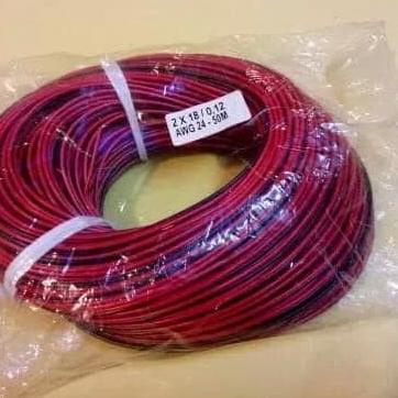 KABEL SERABUT AWG 24 MERAH HITAM 1 ROLL