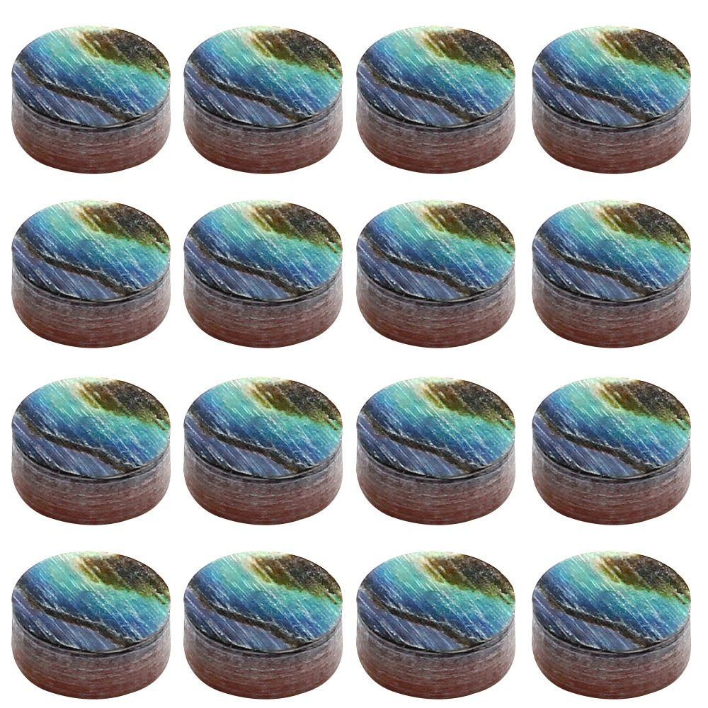 SUYO 10 Pcs Abalone Inlay Dots Putih Bagian Warna-Warni Gitar Fretboard Fingerboard Mutiara Shell Dots