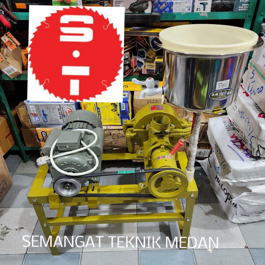 MESIN GILING GILINGAN CABE CABAI BUMBU PMJA8 PMJA 8 DINAMO TANIKA 2HP