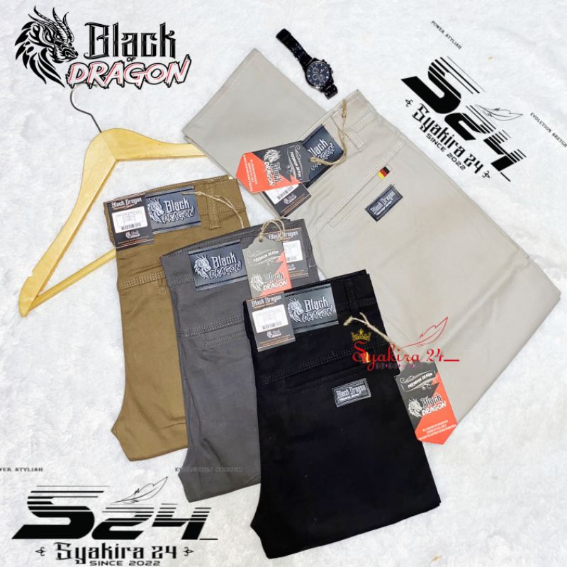 NEW DISIGN BLACK DRAGON STYLISH CHINO PREMIUM CELANA PANJANG CHINO