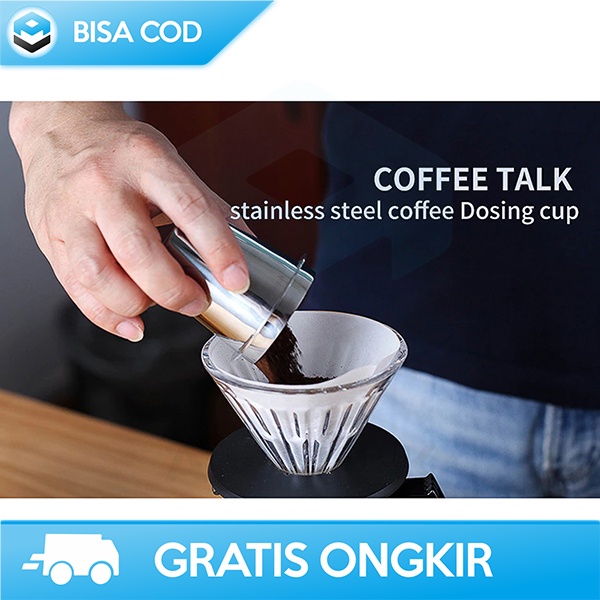 GELAS TAKAR ESPRESSO 120ML SATINLESS STEEL DOSING CUP 58 MM YXA046