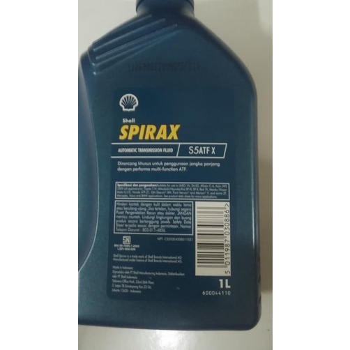 Oli ATF X Transmisi Power Steering Shell Spirax S5 1 Liter Original