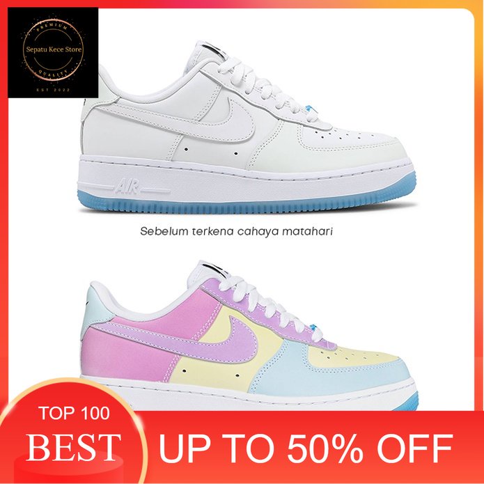 Sepatu Sneakers Air Force 1 '07 LX 'UV Reactive' Import Original Pria Wanita