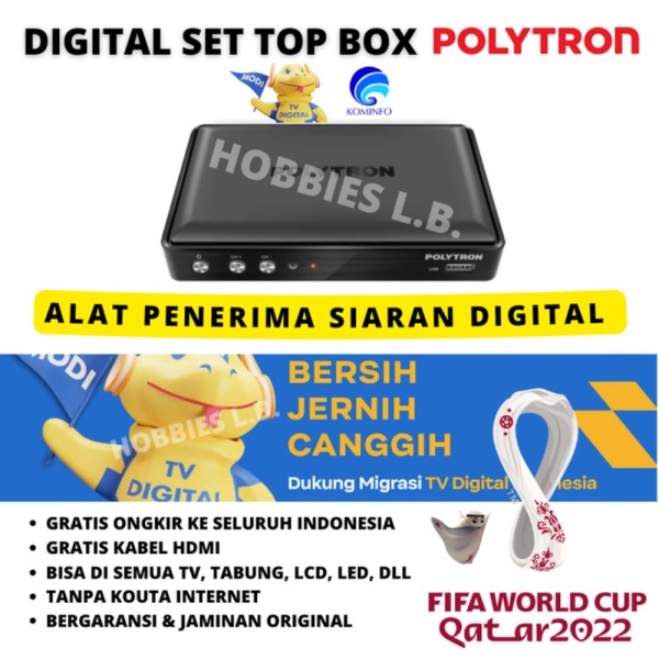 Digital set top box DVB T2 PDV 600 T2 EWS  HDMI / STB DVBT2 Polytron - STB600T2  HDMI Promo