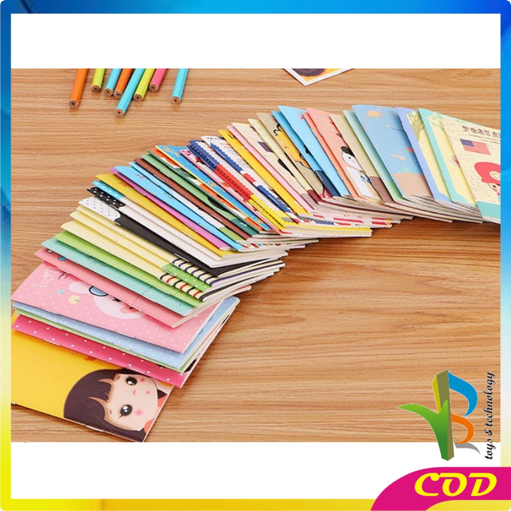 RB-A25 Buku Tulis Mini Notebook / Buku Tulis Memo Kecil Karton / Buku Catatan Cartoon Mini Book Lucu Anak Sekolah Import