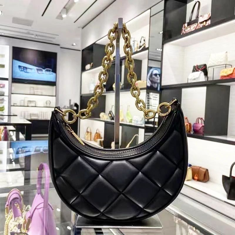 CK Bonnie Chain-Handle Crescent Bag