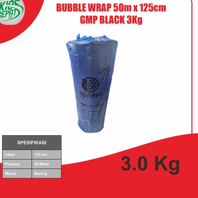 

Bubble Wrap 50m x 125cm Premium Quality - GMP 3.0, Clear