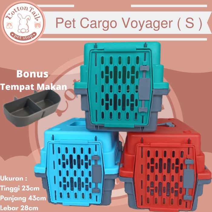Cargo Pet Cargo Carier Voyager ( S ) Pet Cargo Kucing Kelinci Anjing Musang
