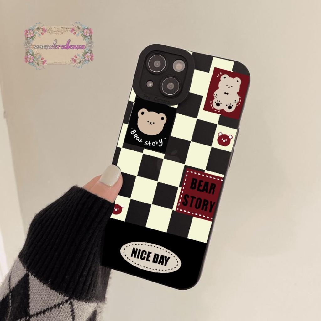 SS118 CASING SOFTCASE BEAR STORY OPPO A71 A74 A95 A76 A36 A83 F1S A59 F5 YOUTH F7 F11 RENO 4 4F F17 PRO 5 5F F19 PRO 6 7 8 7Z A96 SB4442