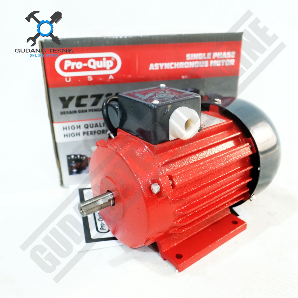 Dinamo Motor Penggerak 1/2 1/4 Hp 4P 1P 1400Rpm PROQUIP / Dinamo Elektro Motor Listrik 0.25Hp 0.5Hp 4P 1 Phase PROQUIP