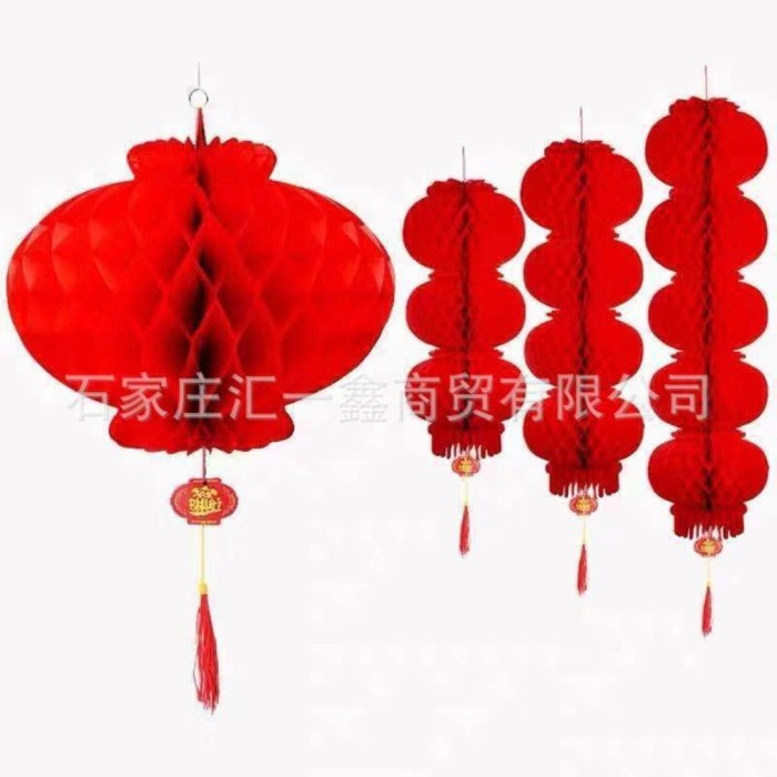 Lampion FU Tarik Imlek Merah Termurah Dekorasi Ornamen Sincia Murah Ornamen Imlek Harga Grosir Termurah