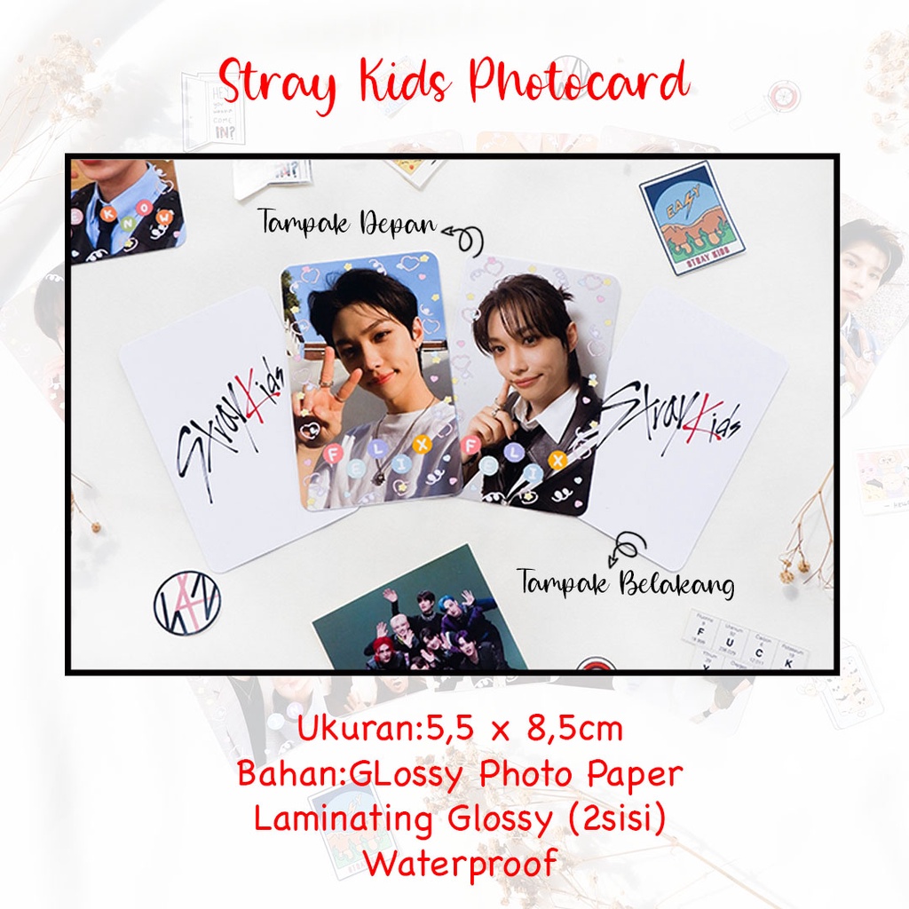 (READY STOCK) STRAY KIDS/SKZ/STAY/KPOP PHOTOCARD DECO CUTE