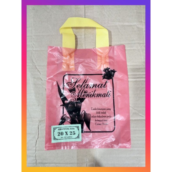 

Tas Plastik Oleh Oleh Softhandle uk 20x25 @50lbr