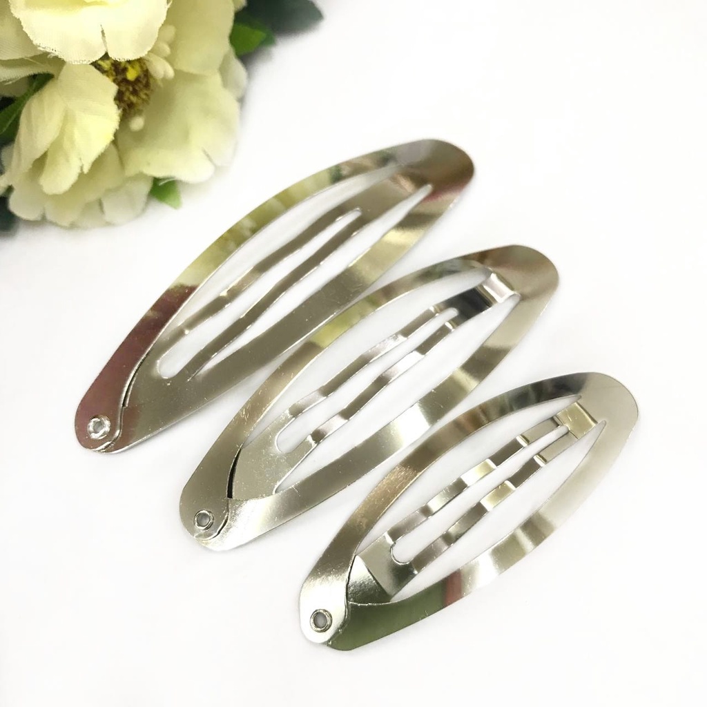 JEPIT TIKTOK SILVER / JEPIT RAMBUT BESI / JEPIT RAMBUT OVAL