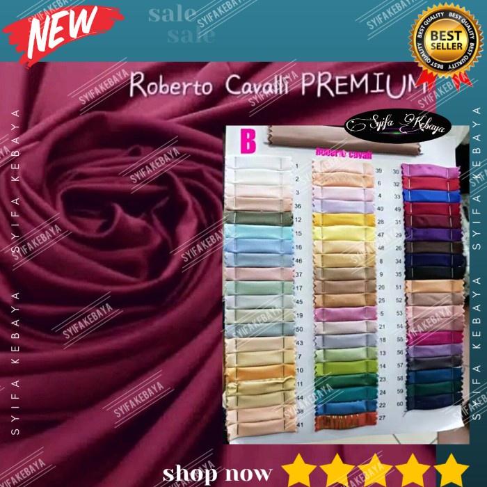 Kain Kain Roberto Cavali Premium Bahan Roberto Cavali Original