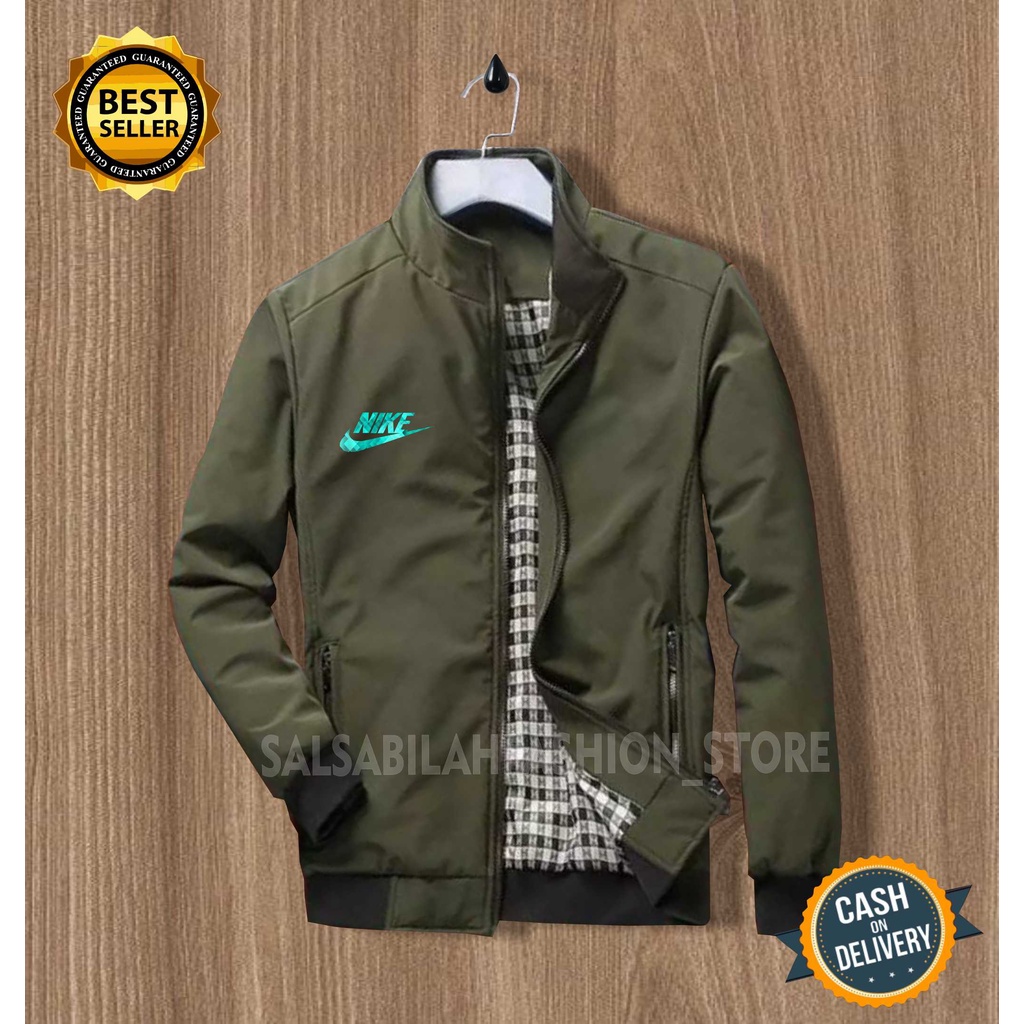 Jaket Bomber Kasual Premium Parasut semi anti air PRIA WANITA POLOS