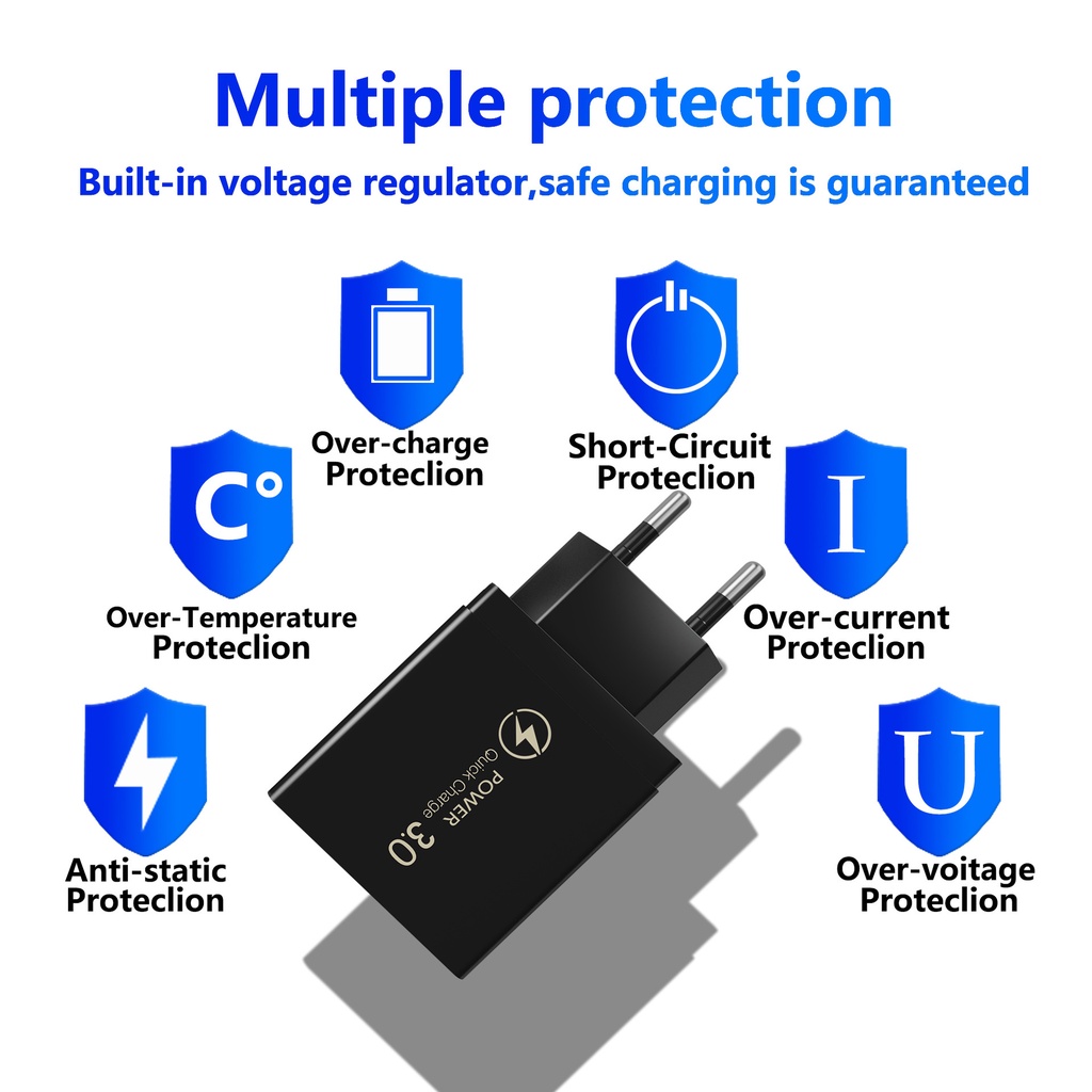 Qc 3.0 Kepala Charger Usb Tipe c Fast Charging Untuk Smartphone Android