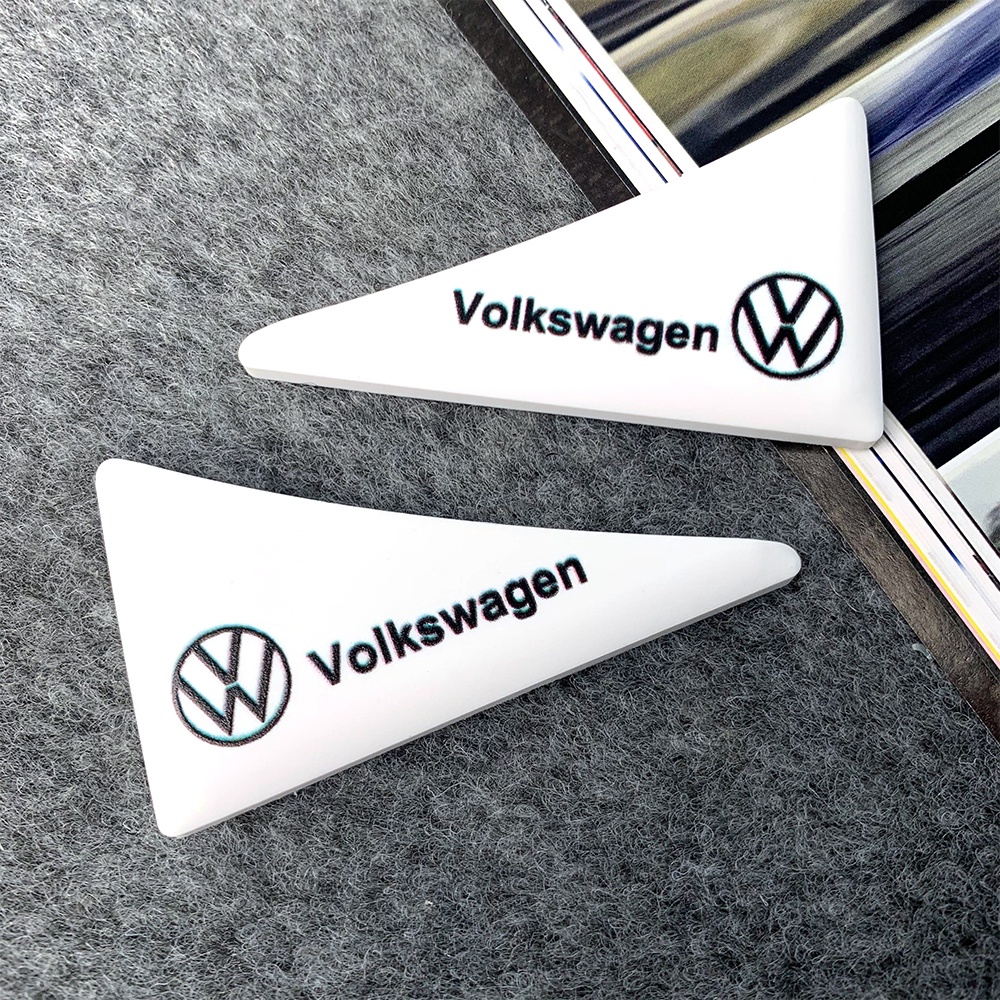 Volkswagen Mobil Volkswagen Stiker Perlindungan Sudut Pintu Mobil Anti Tabrakan Gores Karet Silikon Logo VW Volkswagen Golf Polo Passat Tiguan Jetta Tiguan