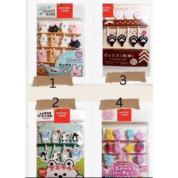tusukan bento import dari jepang pick food original japan