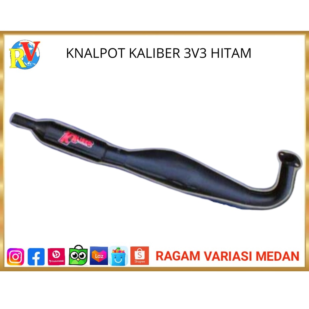KNALPOT RACING KALIBER 3V3 RX KING HITAM
