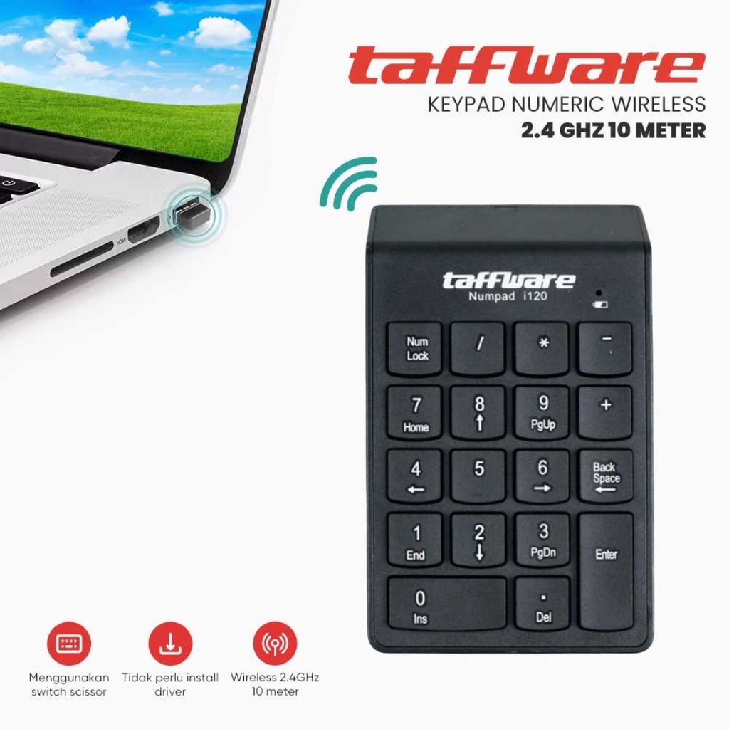 Taffware Keypad Numeric Wireless 2.4 GHz 10 Meter - i120