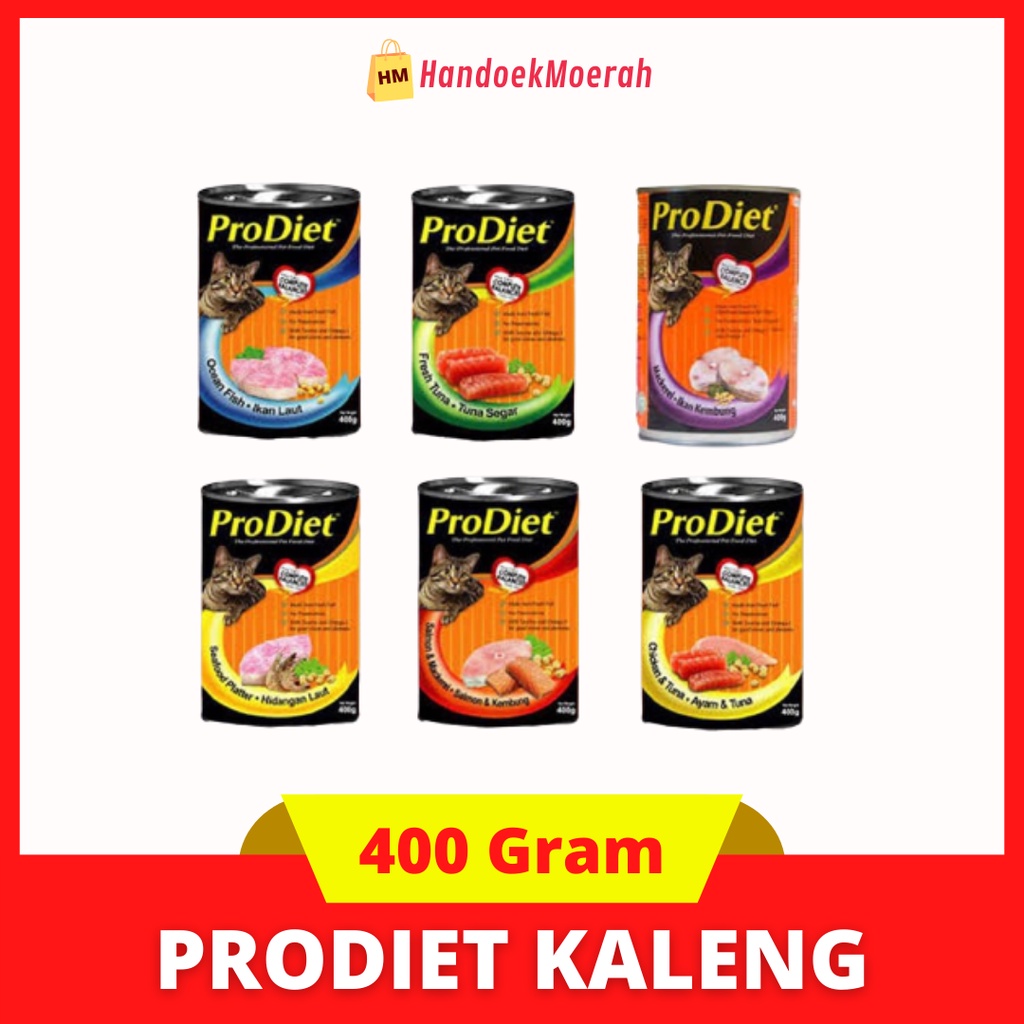 Makanan Kucing Basah PRODIET Kaleng 400 Gram / Wet Cat Food Murah