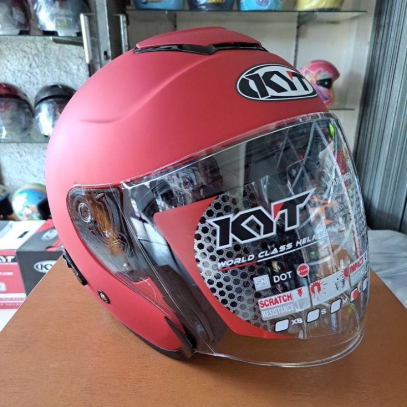 HELM KYT KYOTO MERAH DOFF ORIGINAL