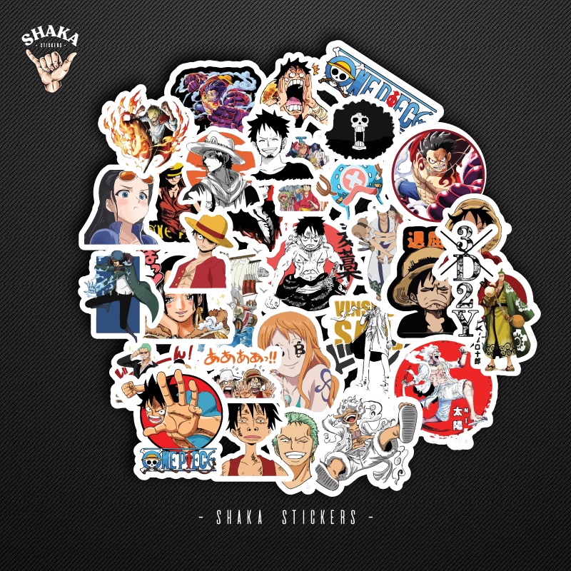 

Sticker One Piece 32 PCS SHP Sticker Aesthetic Wibu Murah Sticker Grafatac Anti Air Murah Sticker 1 Pack Straw Hat Pirates Luffy Baka Senchou